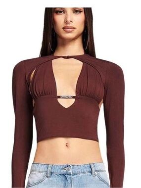 I.AM.GIA NWOT tags Black halter Carrie crop top